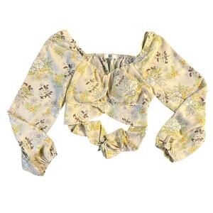 Yellow and white floral crop